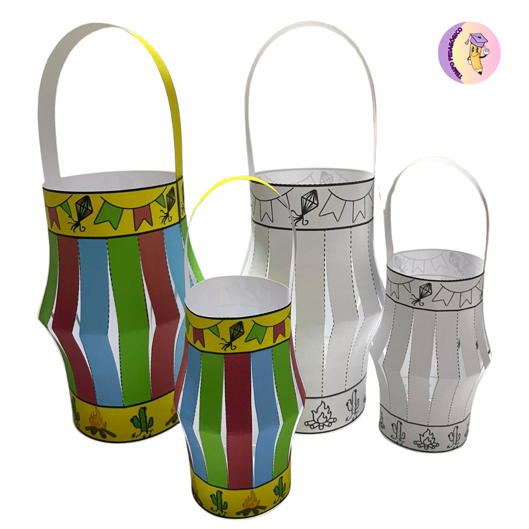 Balão Festa Junina – Para Colorir e Montar