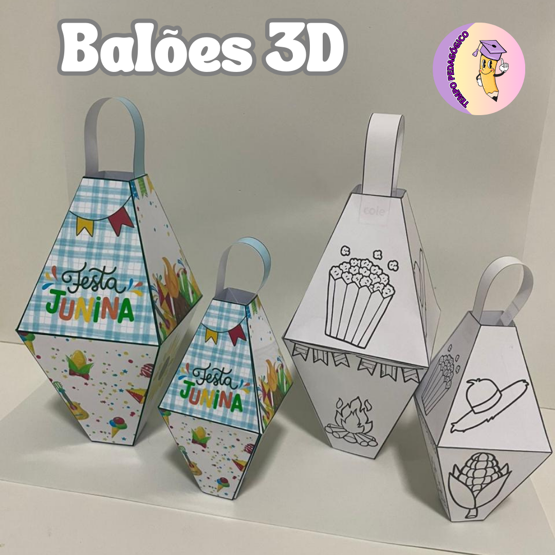 Balões 3D - Festa Junina