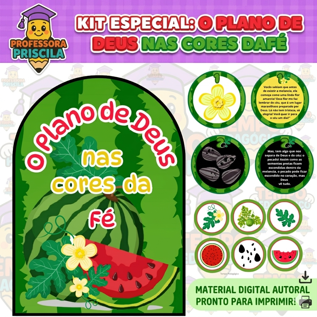 KIT Luva de História + Atividades – O Plano de Deus nas cores da Fé