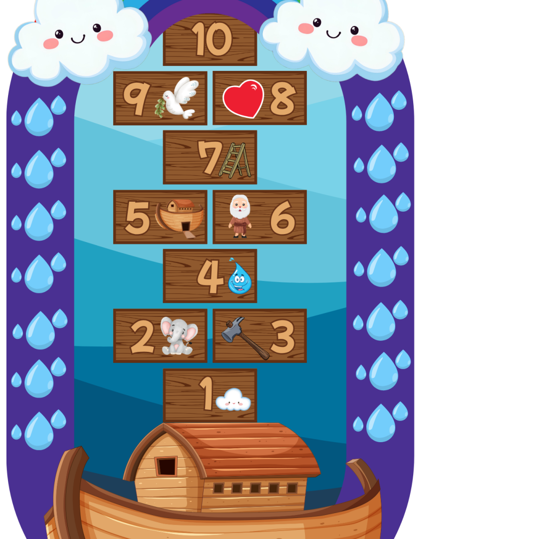 Dinâmica “Saltando com Noé!” – A Amarelinha da Obediência