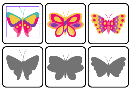 Flashcards Educativos – Pareamento com Sombras (30 Cartas Temáticas)