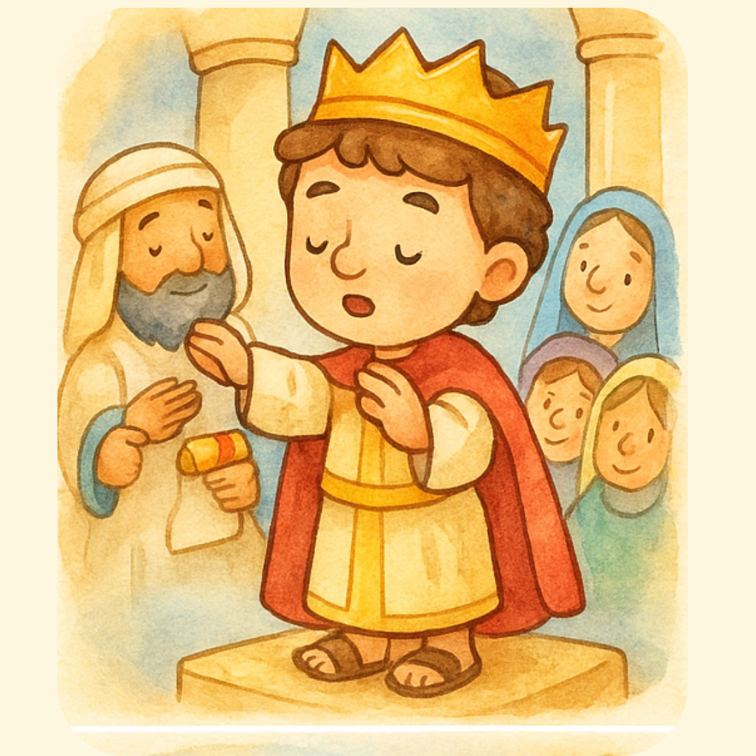 Luva de História Bíblica - A História do Rei Joás