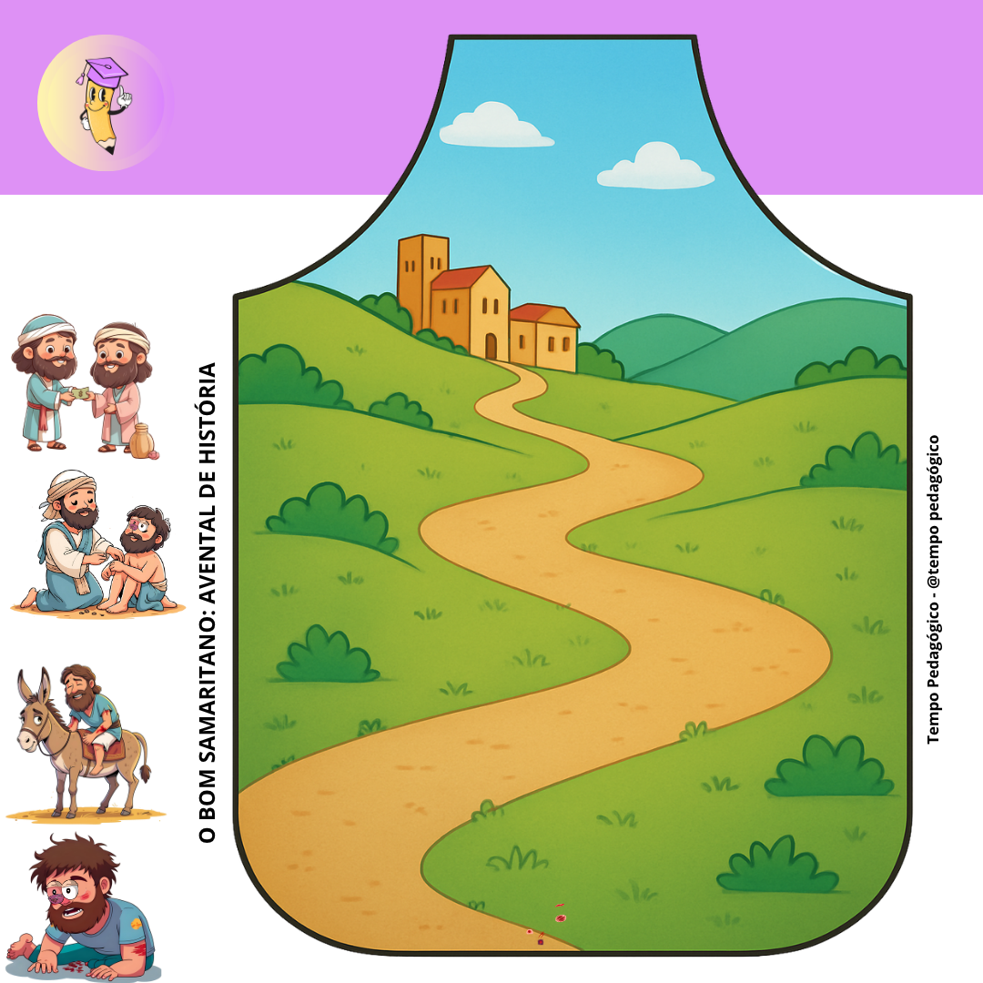 Kit Visual: A Parábola do Bom Samaritano – Contação + Jogo da Memória + Avental Ampliado (PDF)