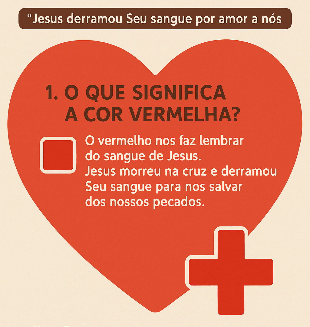 Plano da Salvação – CORAÇÃO Cor VERMELHA: O Sacrifício de Jesus