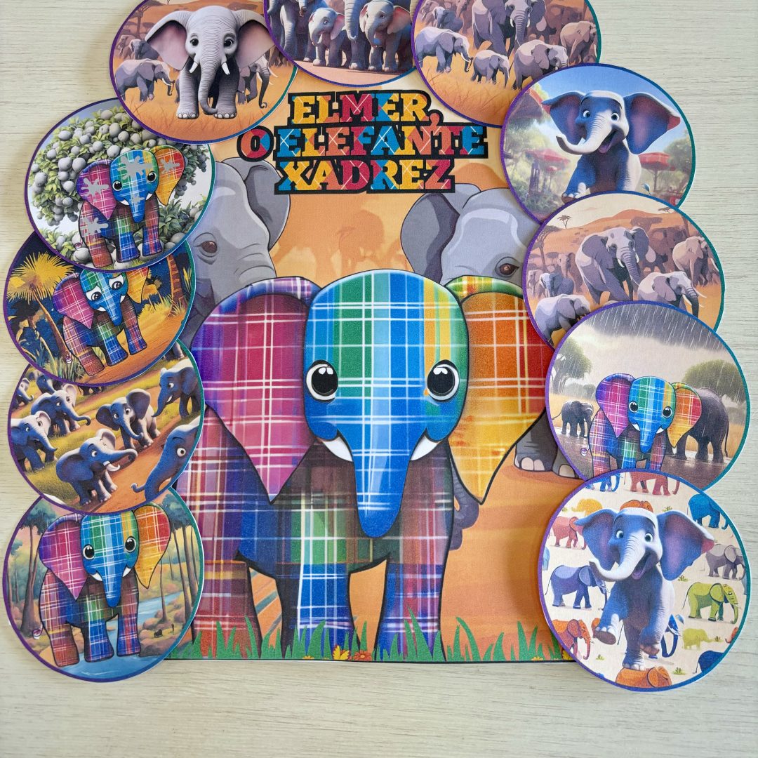 Luva de História - Elmer, o Elefante Xadrez