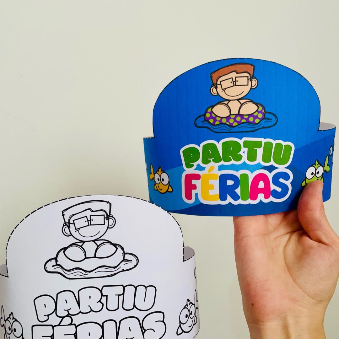 Viseiras-Ferias: colorida e para colorir