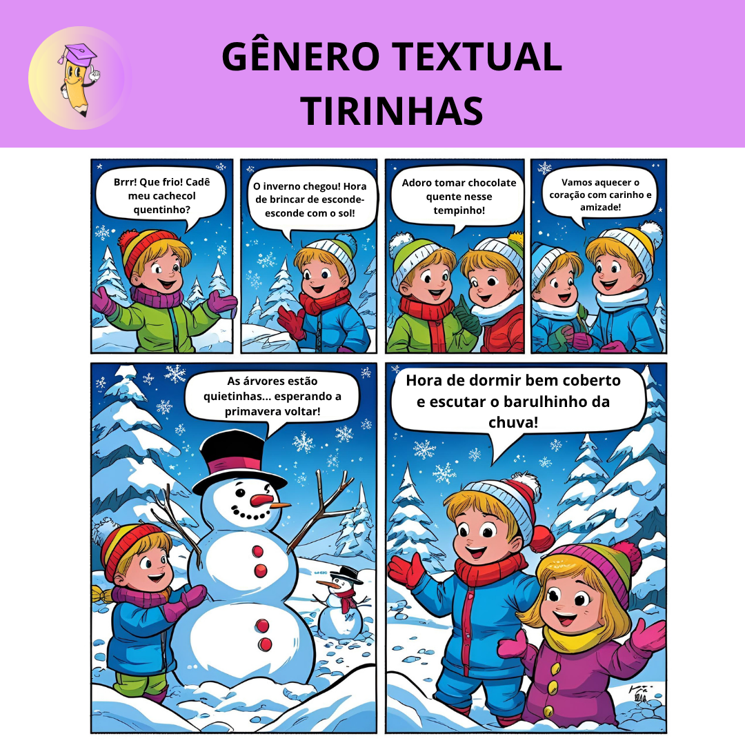 24 Tirinhas - História em Quadrinhos Personagens Conversando