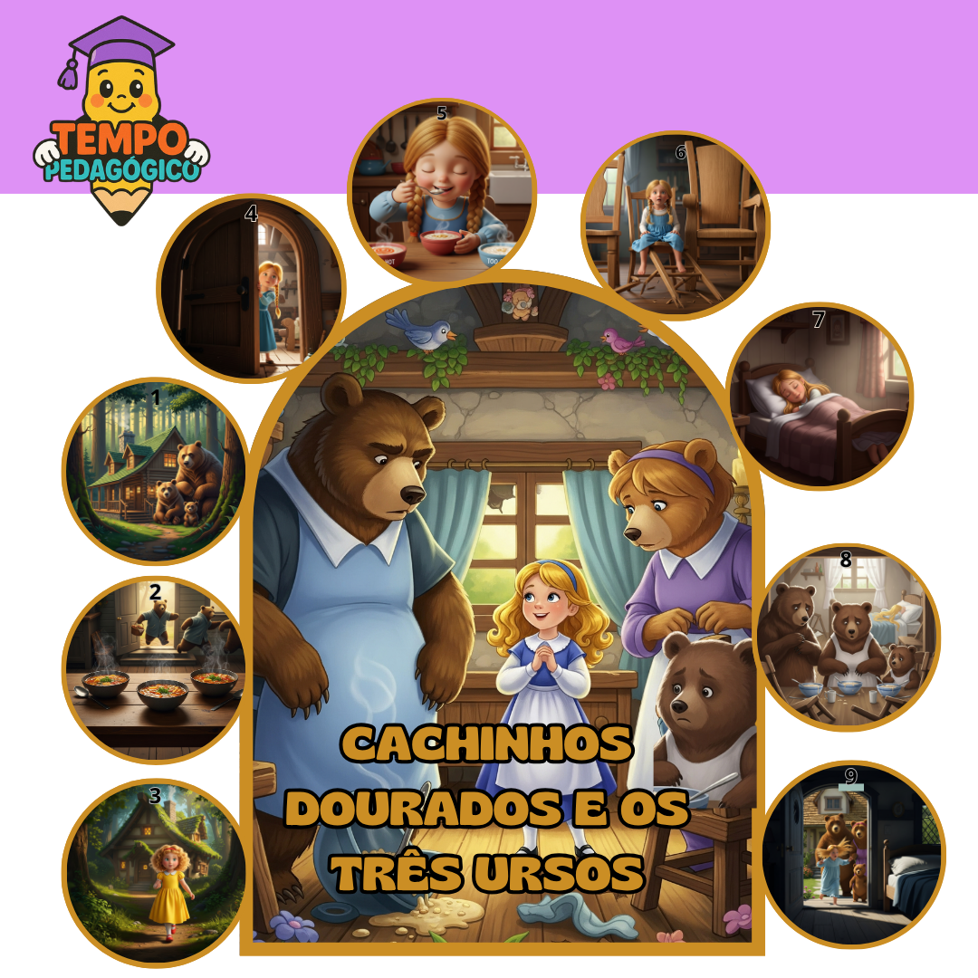 LUVA DE HISTÓRIA - Cachinhos Dourados e os Três Ursos