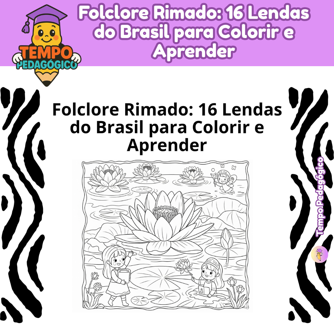 Folclore Rimado: 16 Lendas do Brasil para Colorir e Aprender + brinde