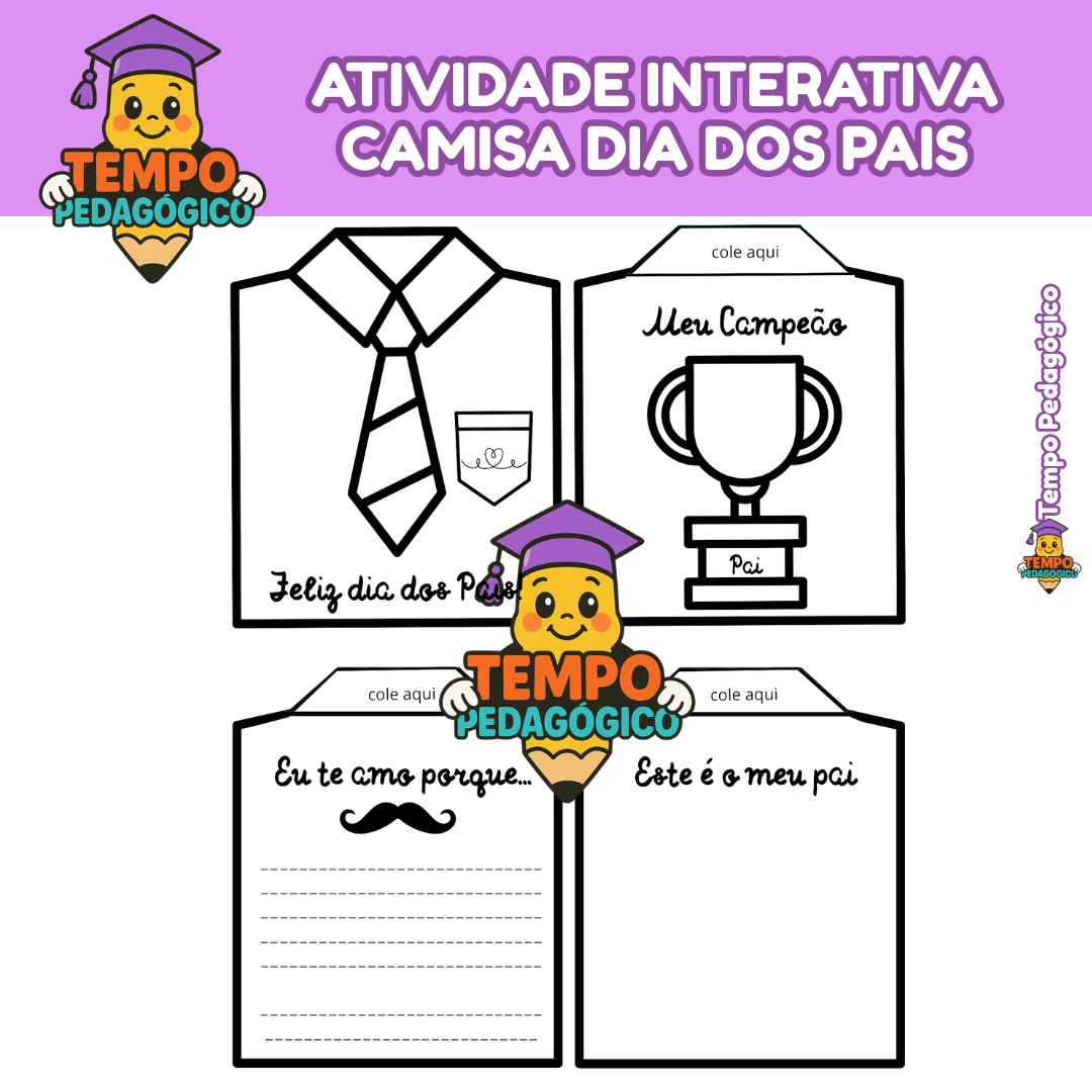 Camisa Interativa para Colorir e Montar!