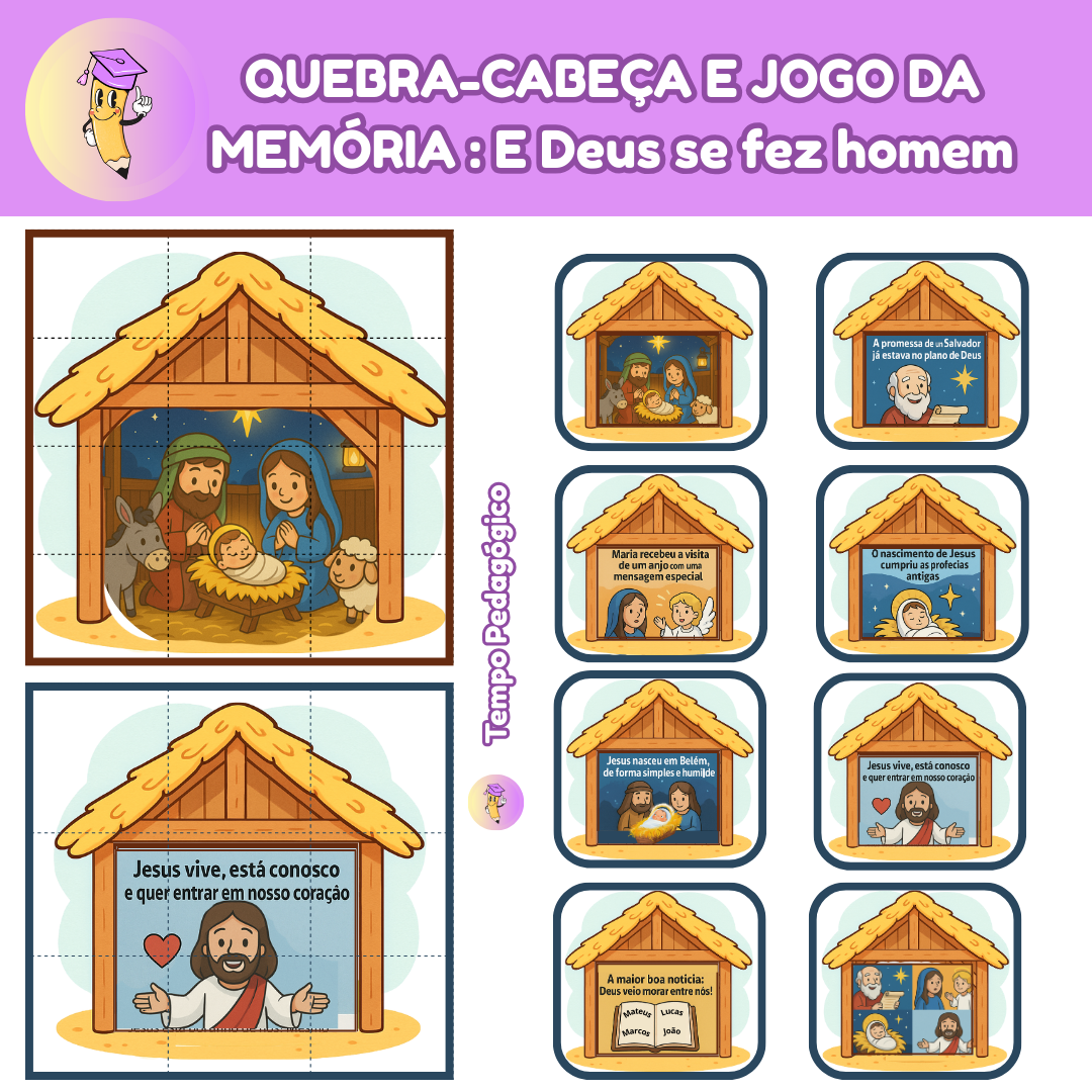 QUEBRA-CABEÇA E JOGO DA MEMÓRIA : E Deus se fez homem