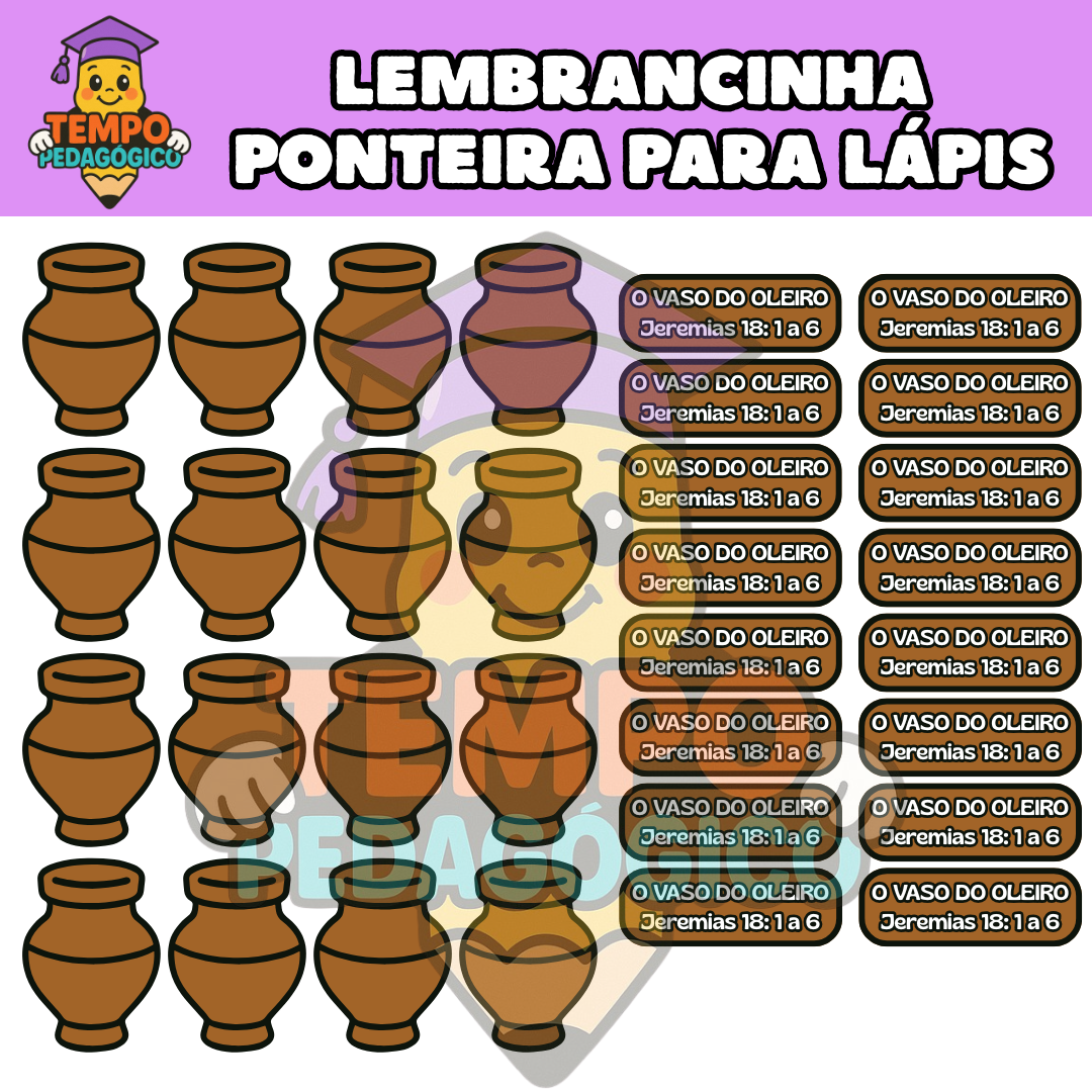 PONTEIRA VASO NA MÃO DO OLEIRO - LEMBRANCINHA