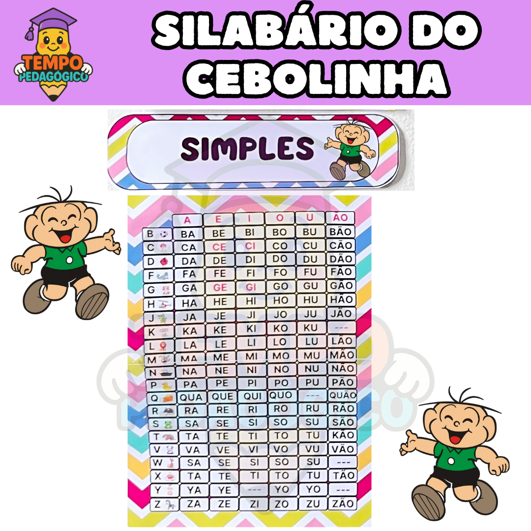 Silabário Simples do Cebolinha