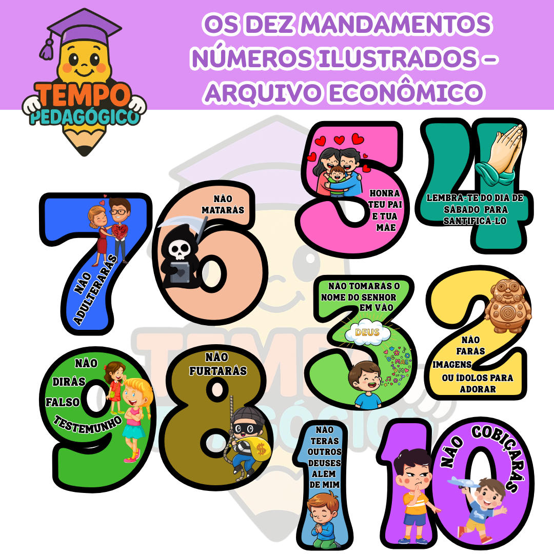 Os Dez Mandamentos Números Ilustrados – Arquivo Econômico