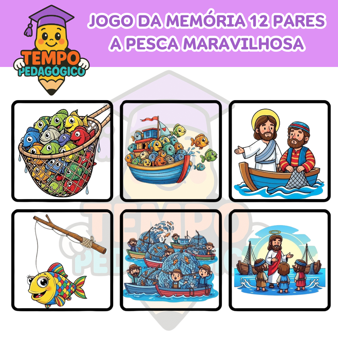 Jogo da Memória Bíblico - A Pesca Maravilhosa
