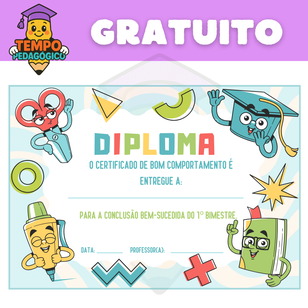 Certificados de Bom Comportamento para os 4 Bimestres