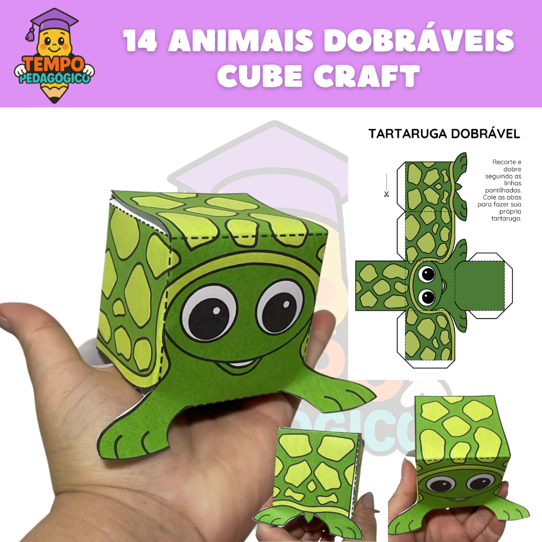 ANIMAIS DOBRÁVEL  CUBE CRAFT