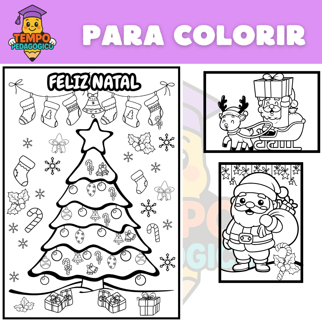 KIT NATAL - Painéis para Colorir