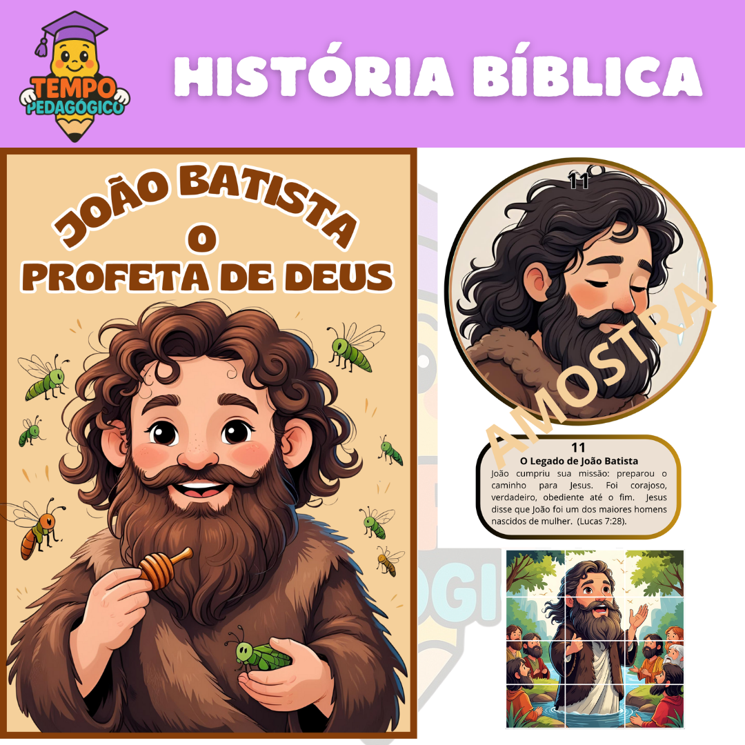 KIT CÍRCULOS: História de João Batista - Profeta  Bíblico