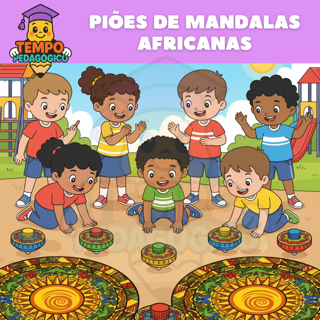 Kit Piões de Mandalas Africanas Interativas