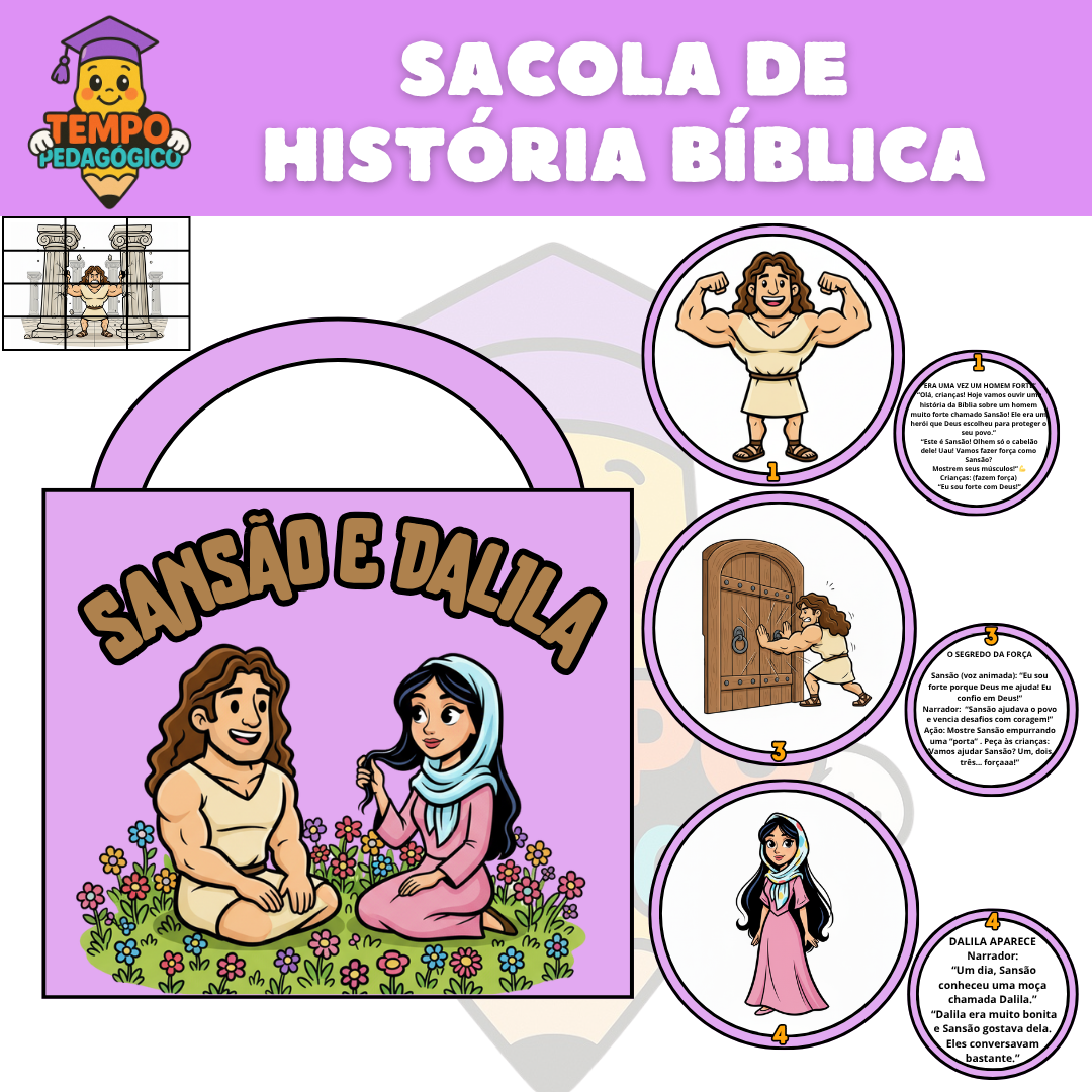 Sacola de História – Sansão e Dalila