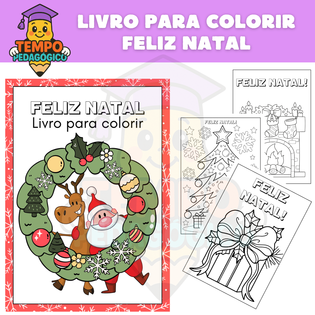 Livro para colorir: Feliz Natal! 70 páginas