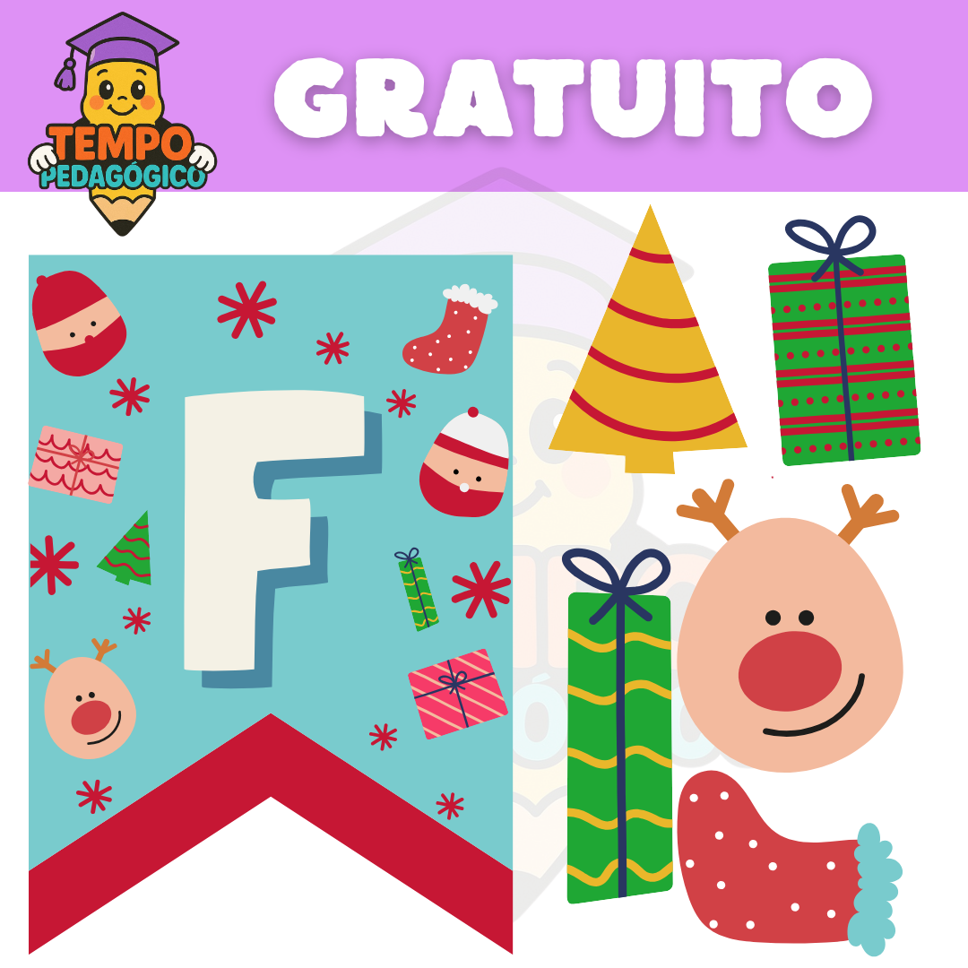 GRATUITO BANDEIRINHA FELIZ NATAL