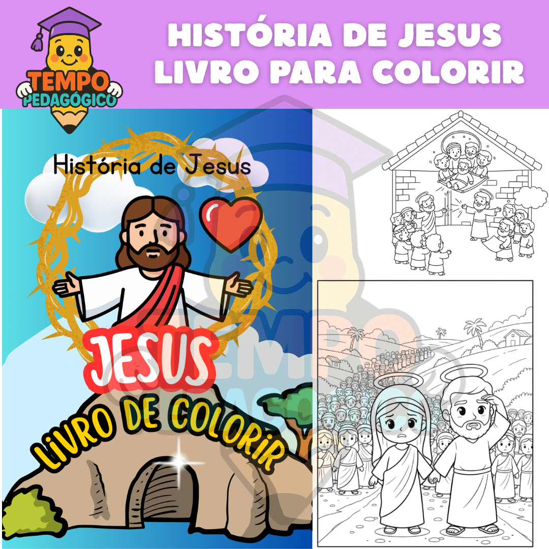 História de Jesus - Livro de Colorir