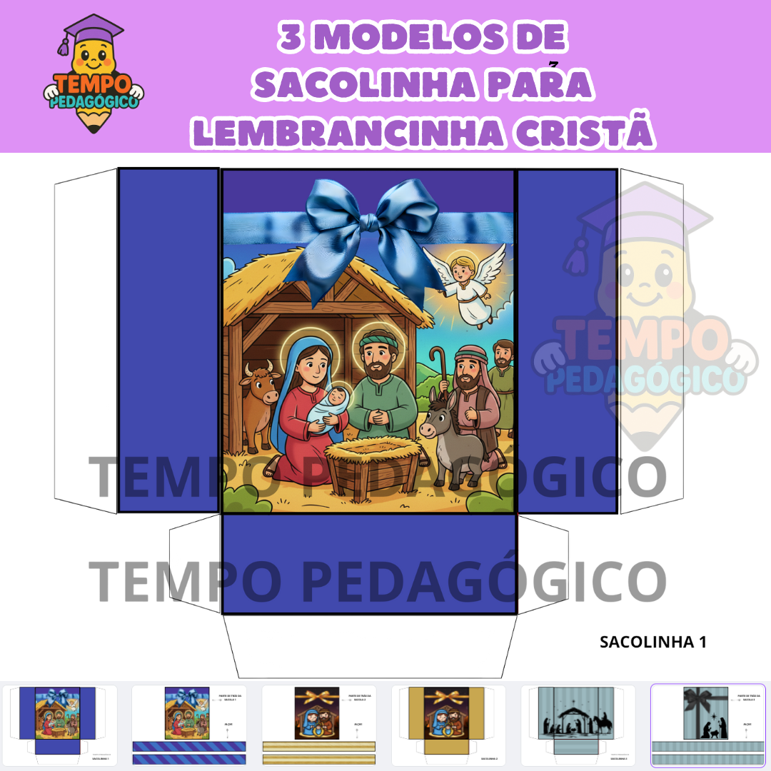 LEMBRANCINHA CRISTÃ: SACOLINHA DE NATAL JESUS NASCEU