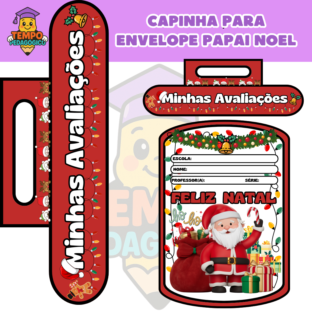 CAPINHA PARA ENVELOPE PAPAI NOEL - NATAL
