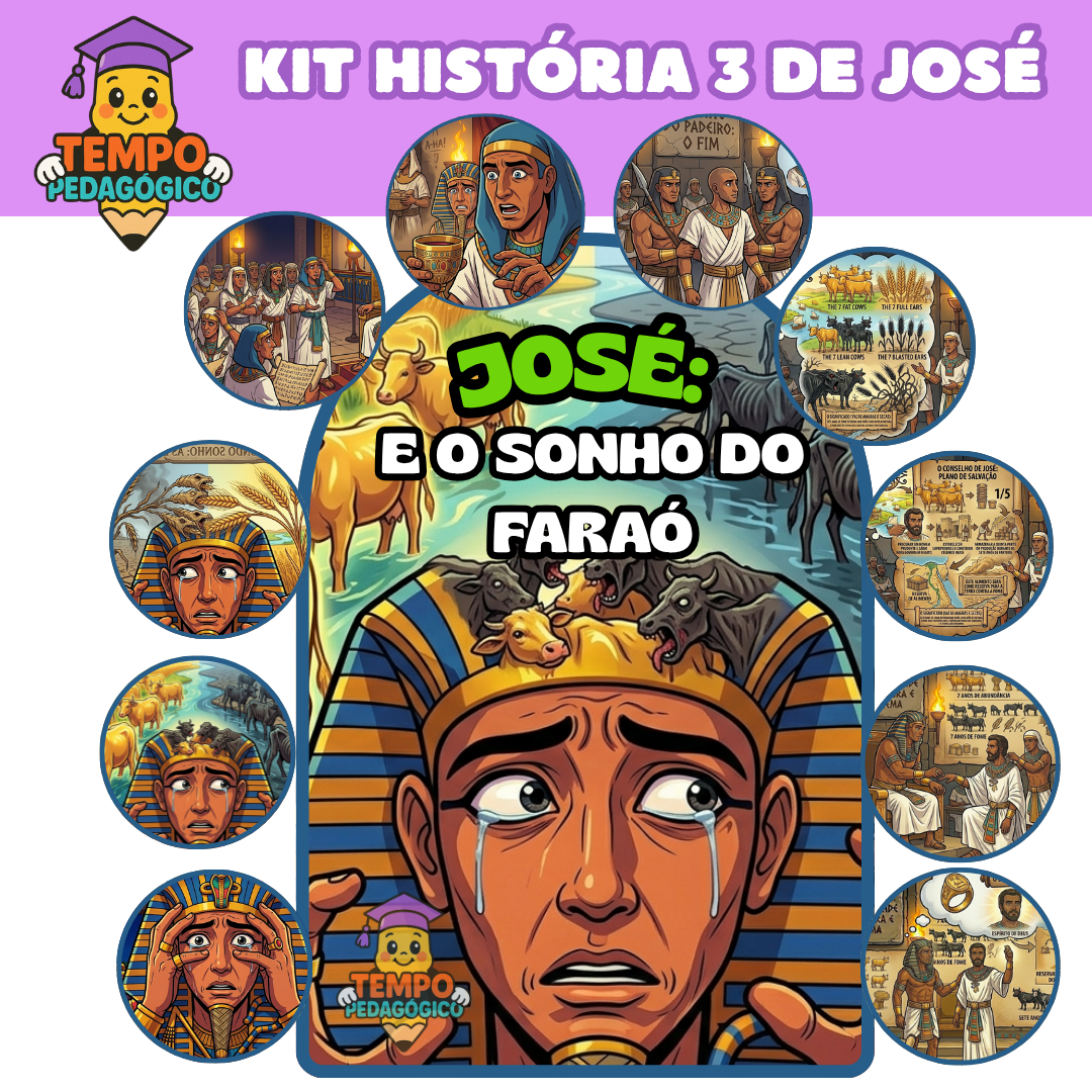 Kit Contação de História 3 de José: E o sonho do Faraó + Jogo da Memória Gigante