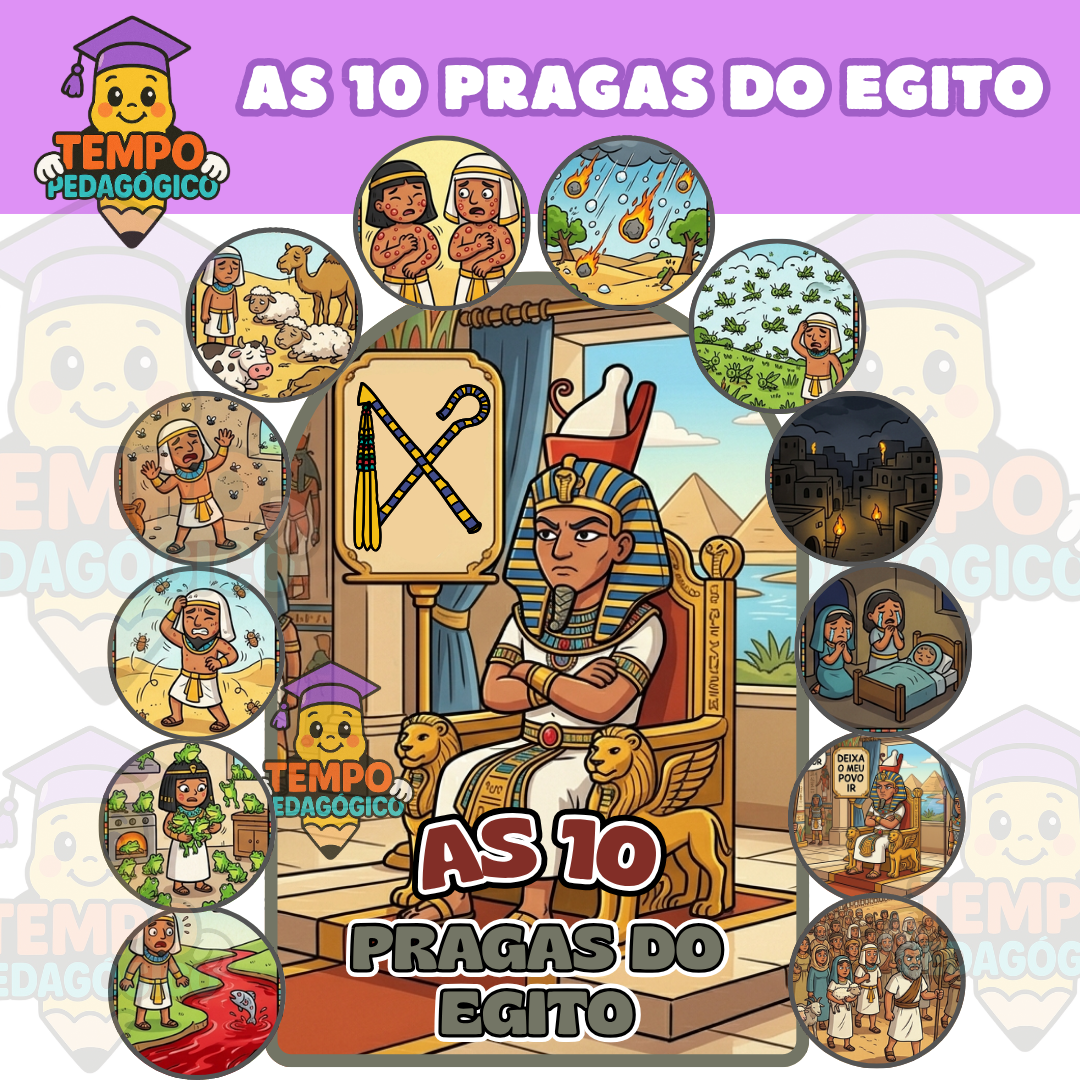 Kit 10 Pragas do Egito: Aula Pronta e Criativa!
