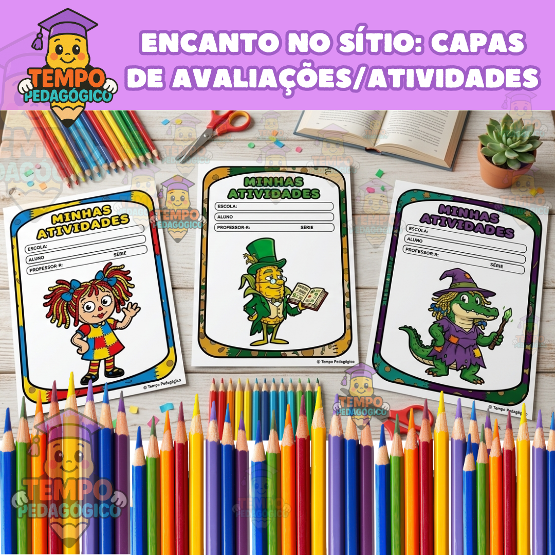 Encanto no Sítio: Capas de Avaliações/Atividades