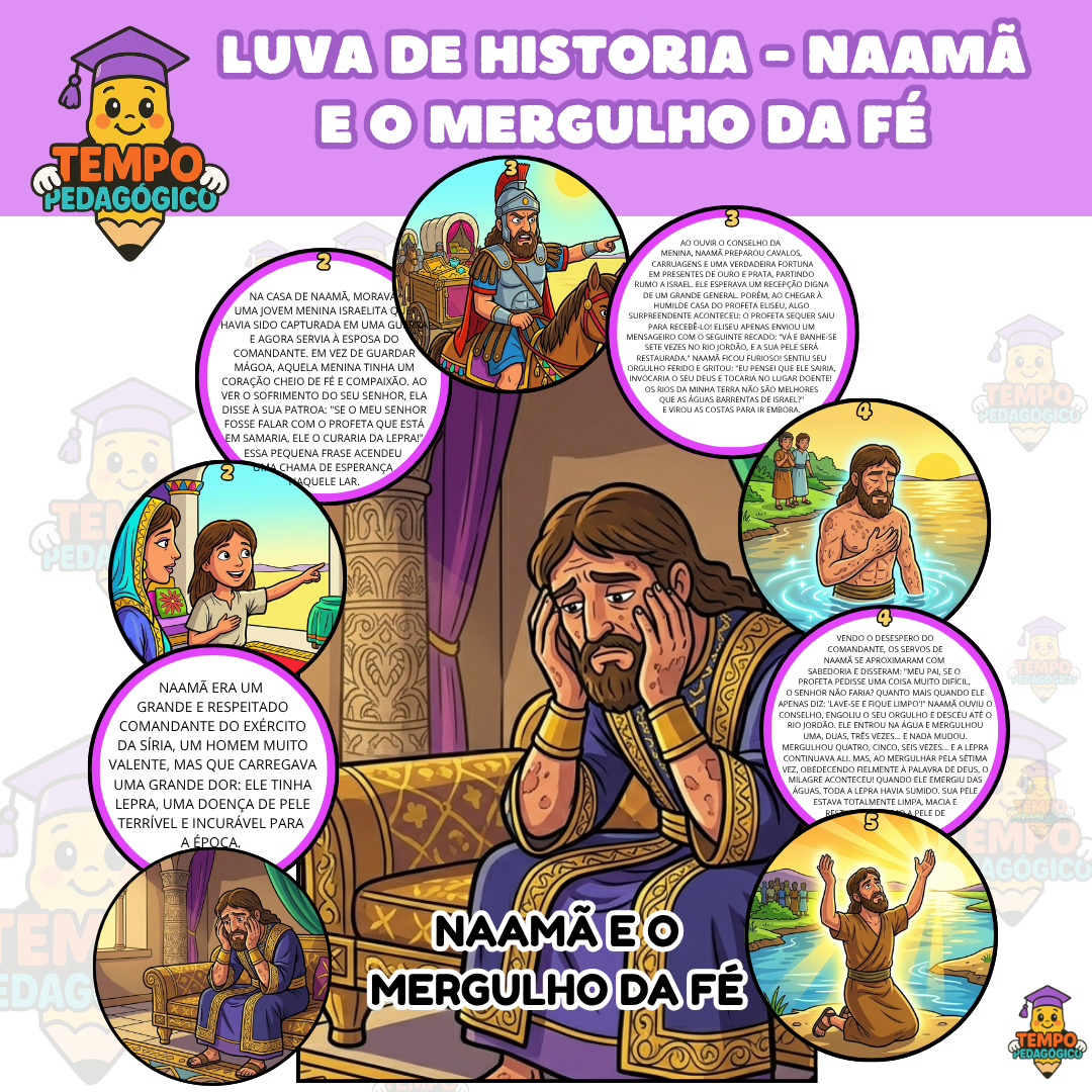 LUVA DE HISTORIA - Naamã e o Mergulho da Fé
