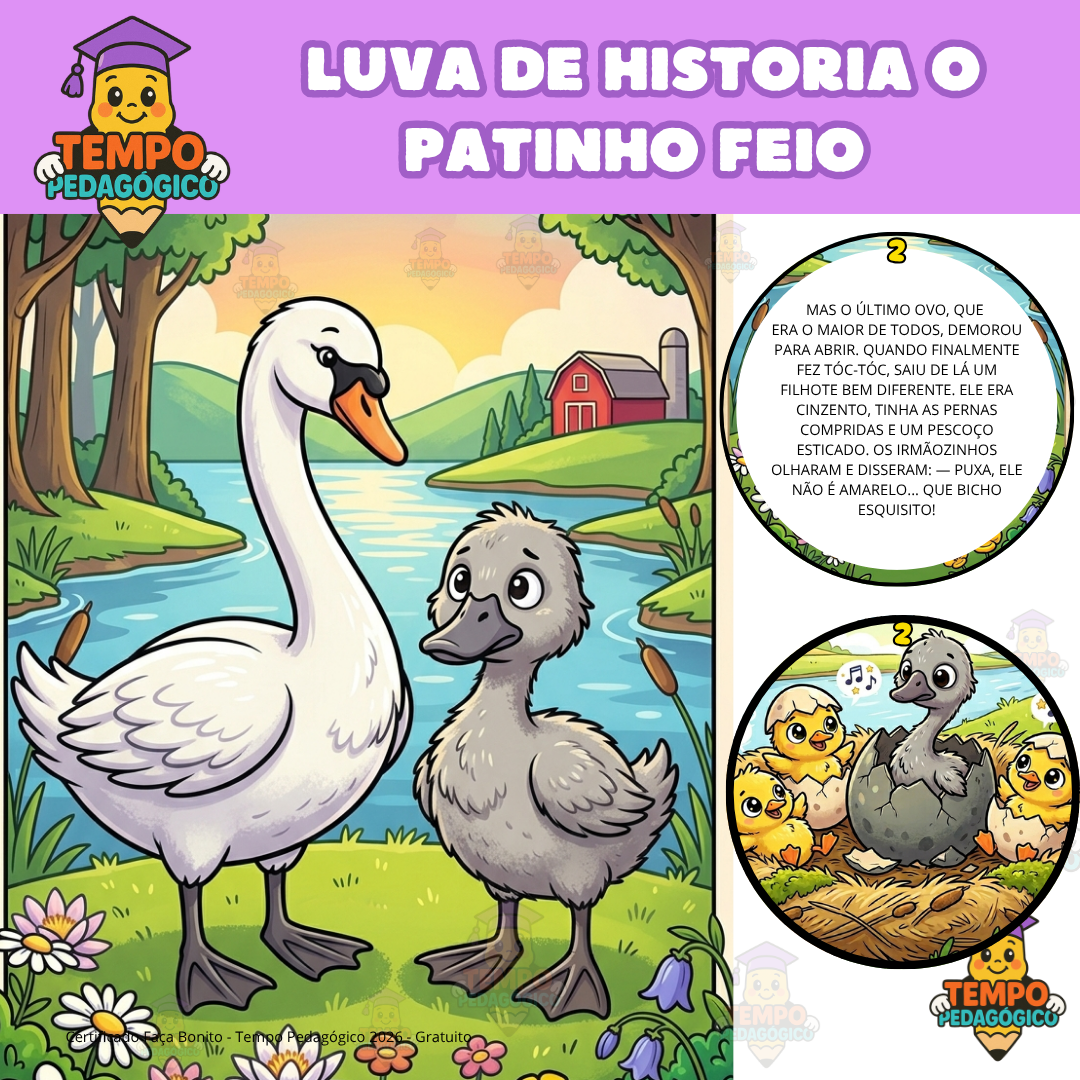 KIT LUVA DE HISTORIA: O PATINHO FEIO