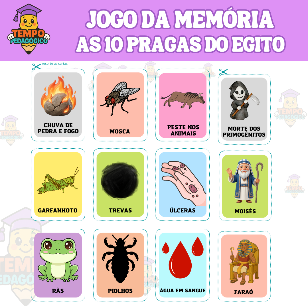 JOGO DA MEMÓRIA AS 10 PRAGAS DO EGITO