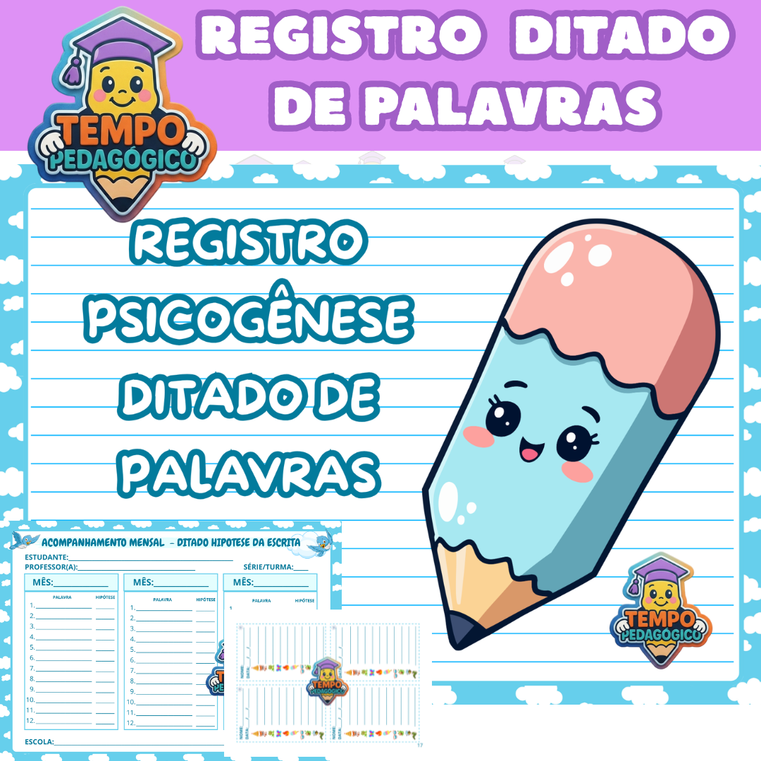 REGISTRO  PSICOGÊNESE DITADO DE PALAVRAS