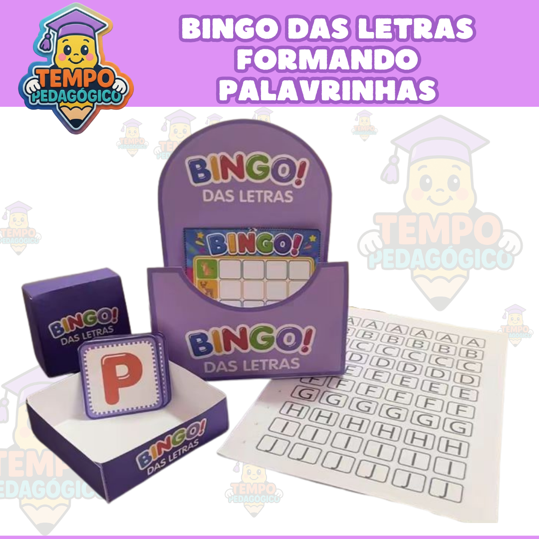 BINGO DAS LETRAS FORMANDO PALAVRINHAS