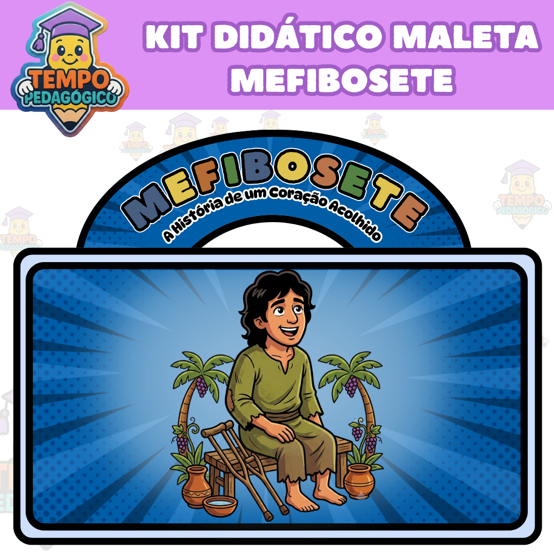 Kit Didático - Contação de História Bíblica e Atividade - A Maleta Mefibosete