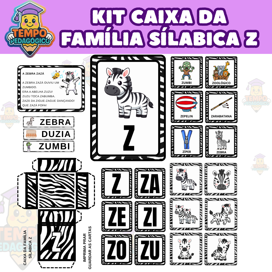 KIT CAIXA DA FAMÍLIA SÍLABICA Z - ATENDIMENTO EDUCACIONAL ESPECIALIZADO (AEE)